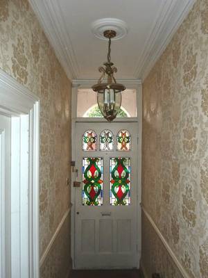 Example of stained glass in house interior.