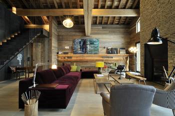 design in private house in Chalet style.