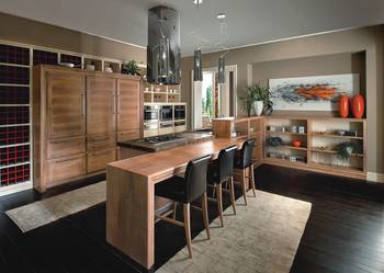 Kitchen design in house in contemporary style.
