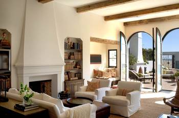 Interior design of  in house in Mediterranean style.
