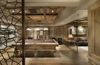Basement design in private house in contemporary style.