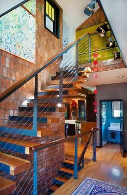 Stairs example in house in loft style.