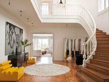 Beautiful example of stairs in house in contemporary style.