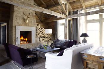 Interior of country house in Chalet style.