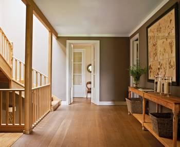 Stairs example in house in scandinavian style.