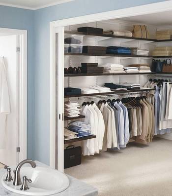 Wardrobe in country house.