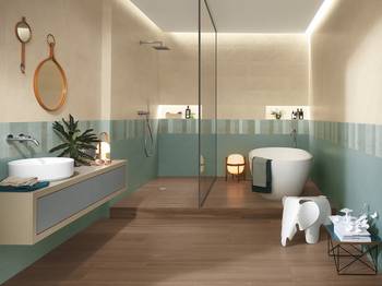 Bathroom example in private house in contemporary style.