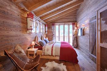 Attic example in house in Chalet style.