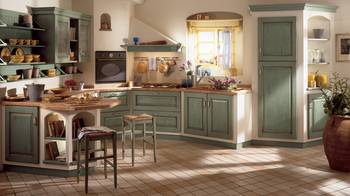 Kitchen example in private house in Mediterranean style.