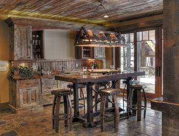 Kitchen example in cottage in Chalet style.