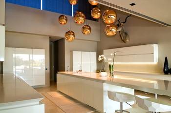 Kitchen interior in house in contemporary style.