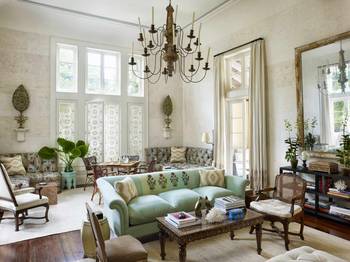 Colonial style in country house.