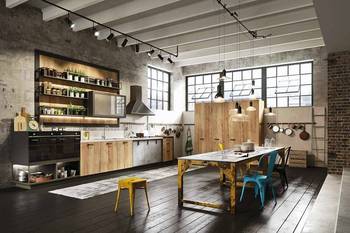 Grey color interior in country house.