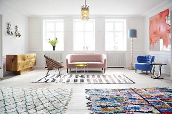 Photo of carpet in private house interior.