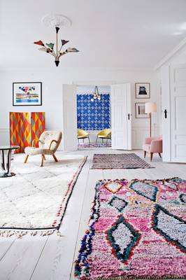 Carpet in interior of private house.